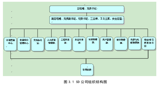 圖 3.1 SD 公司組織結構圖