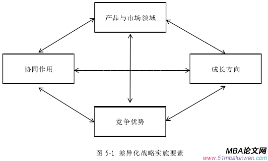 圖 5-1 差異化戰(zhàn)略實施要素